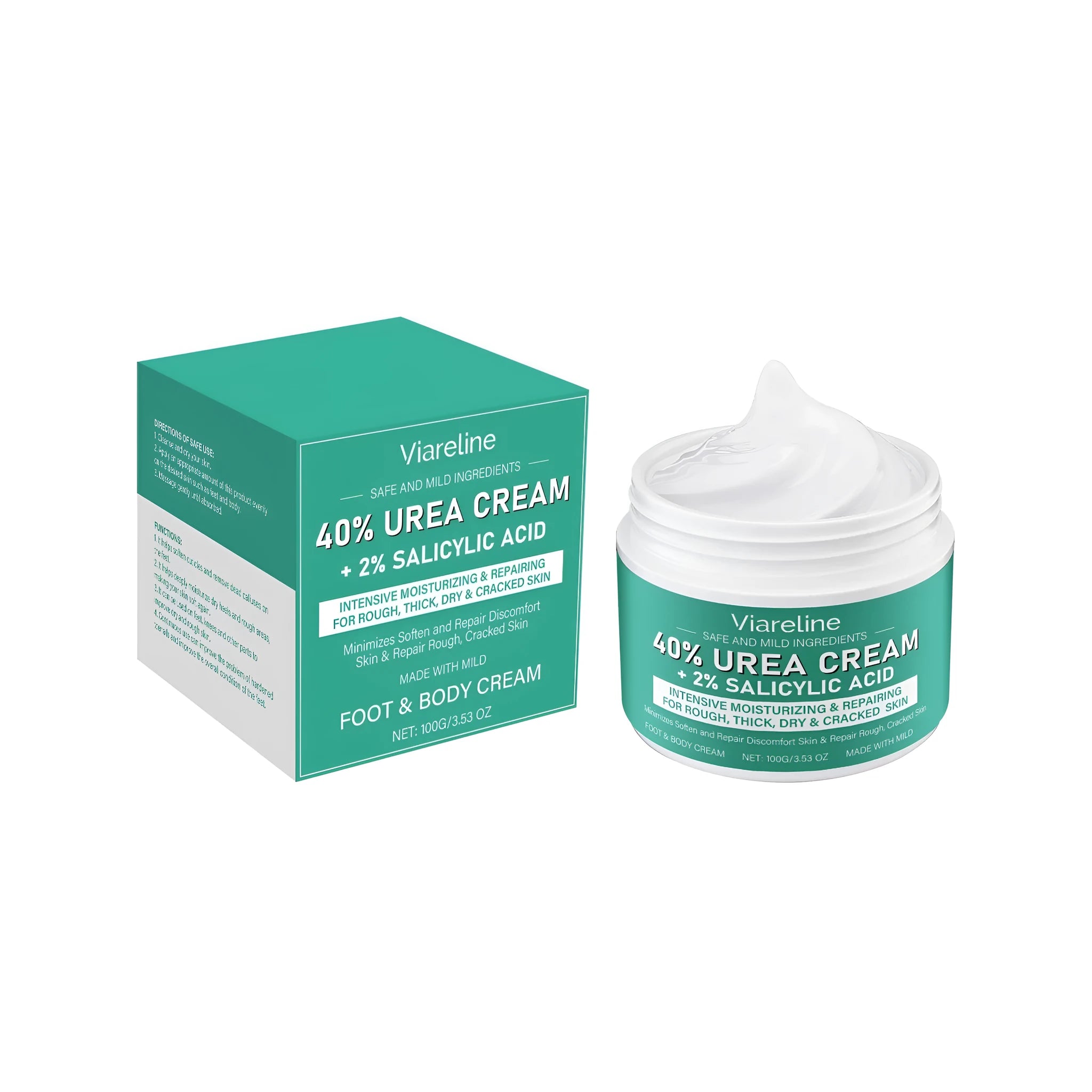 Salicylic acid moisturizing foot cream 100g tube for dry cracked heels with urea and glycerin