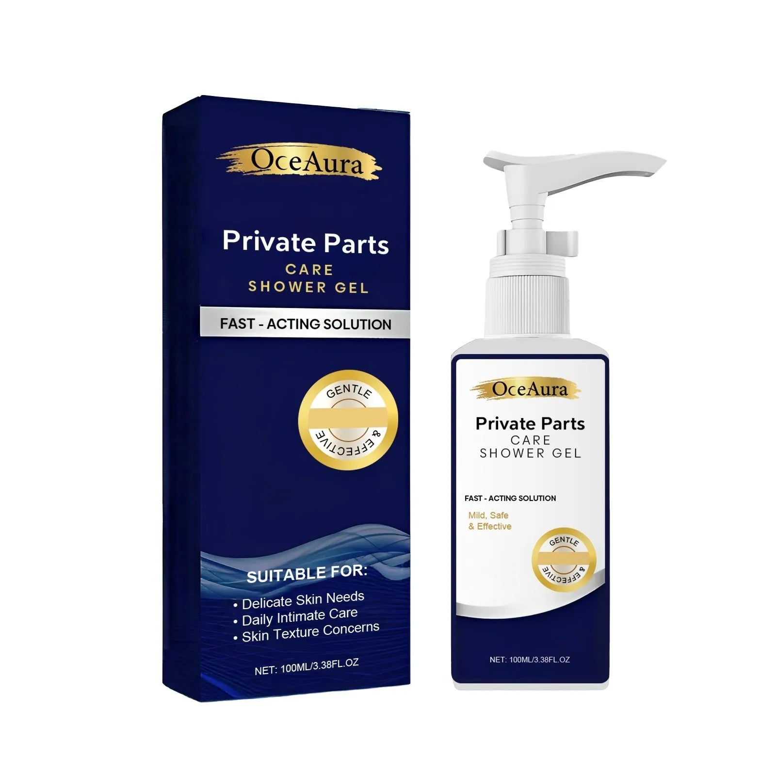 Private Parts Care Shower Gel 100ml bottle with salicylic acid for intimate hygiene