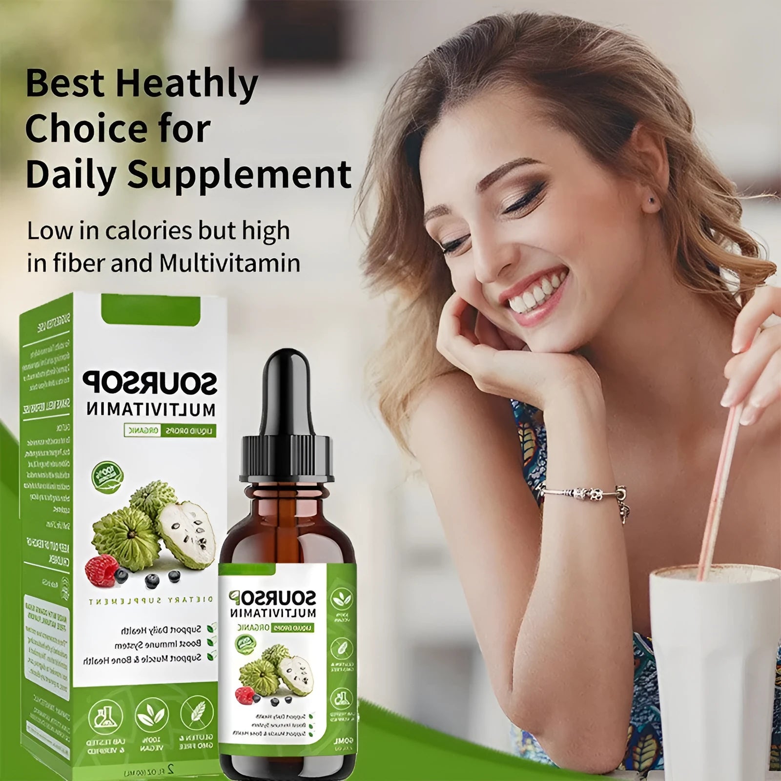 60ml bottle of Annona Prickly Fruit flavour edible lychee drops with care drops unit