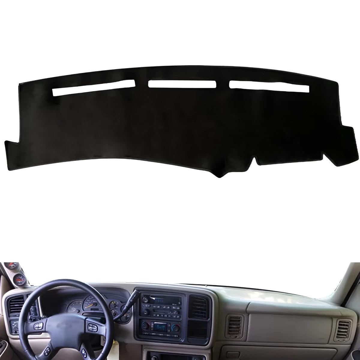 Flannel car dashboard cover with No. 2 polyester non-slip backing and light blocking pad for special vehicle model