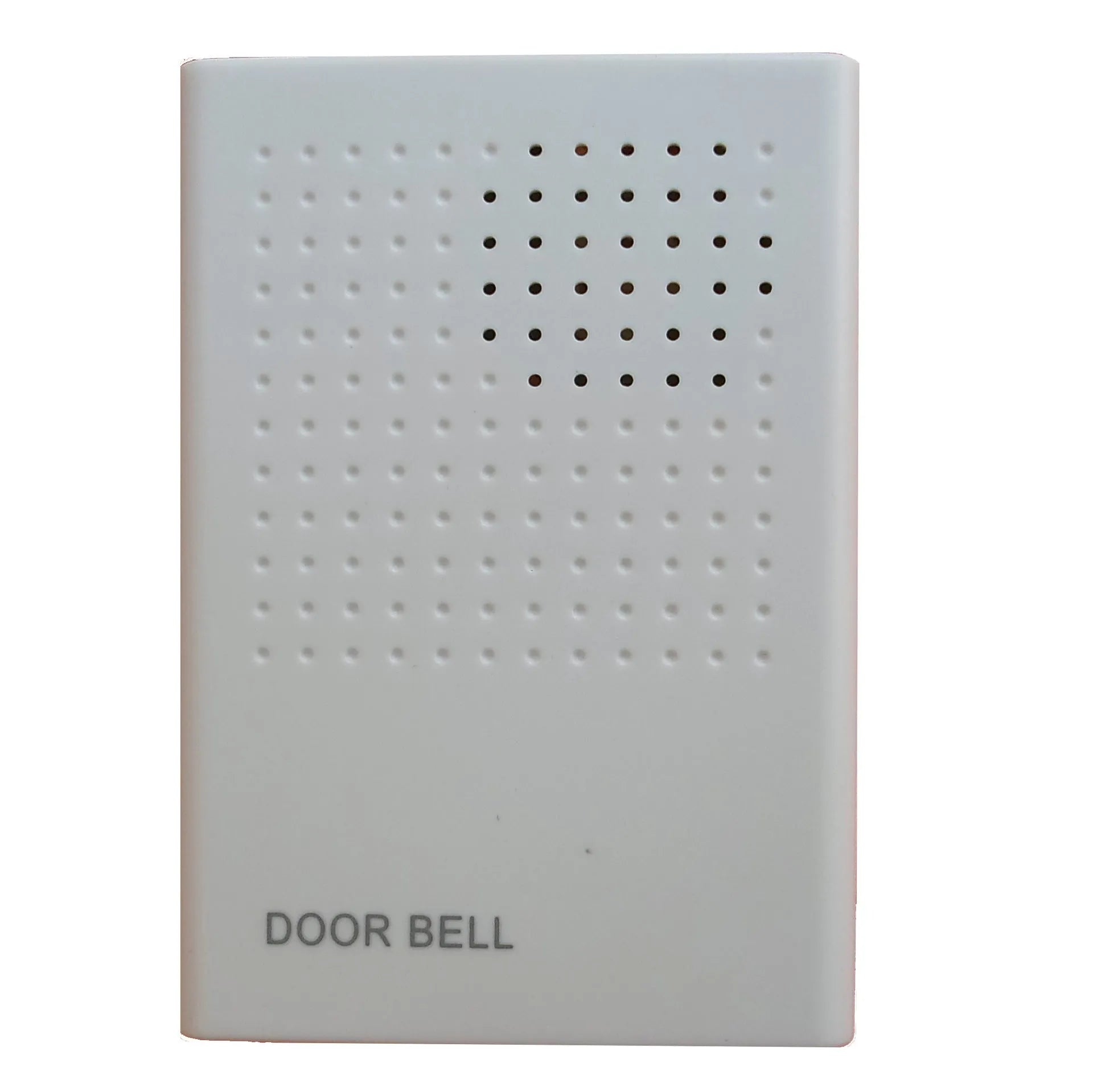 White wired doorbell 87x62x23mm battery-mounted for hotels and home use