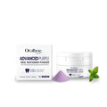 50g glass jar of lavender mint hydroxyapatite tooth powder with bamboo scoop