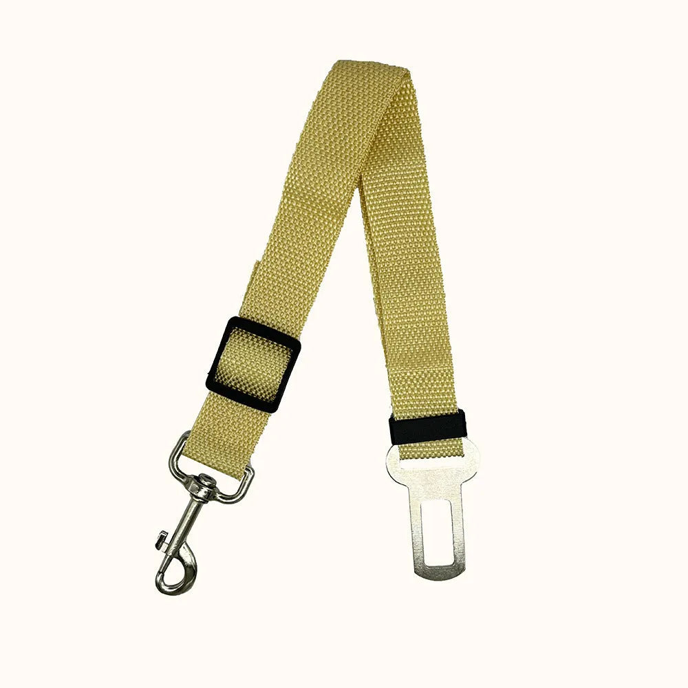 Retractable pet car safety belt in various colours for vehicle travel restraint