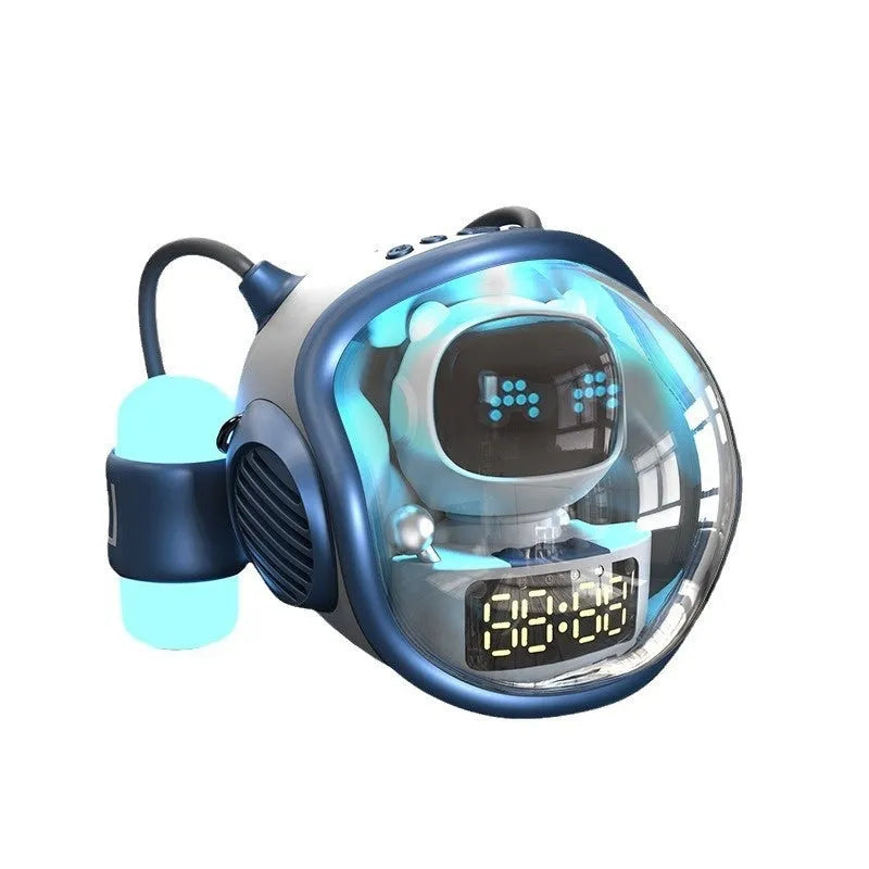 M60 spacecraft Bluetooth speaker with AI voice and rhythm light in white