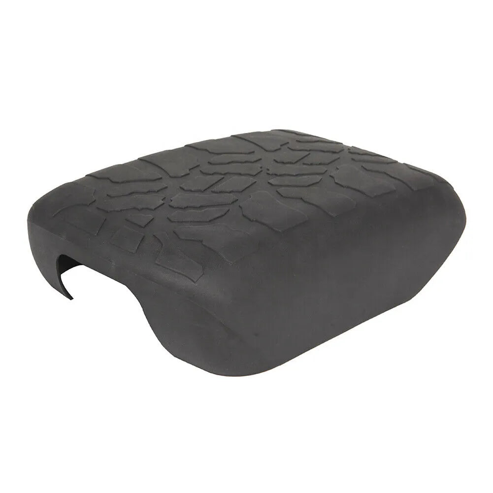 Black rubber central armrest pad for Jeep Wrangler JK JKU 2015-2018 interior centre console