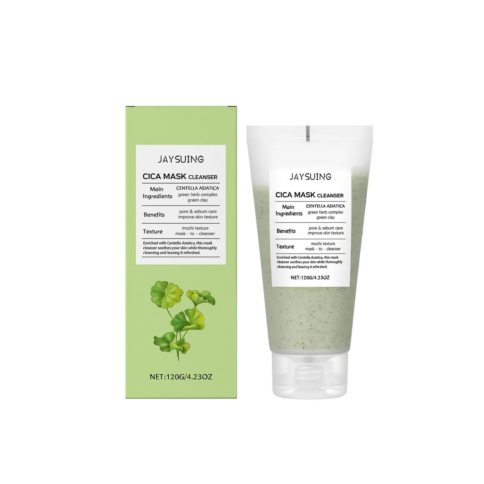 Centella Asiatica Soothing Facial Cleanser 120g container with plant extracts