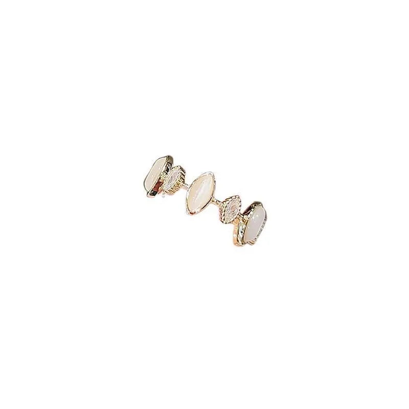 Copper geometric water drop design fashion personality opal ring for women with electroplated finish