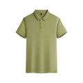 Men's solid colour quick-dry polyester polo shirt in navy blue with short sleeves