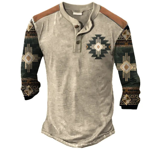 Digital printing men's loose fit polyester top in colour JW1, shown front view