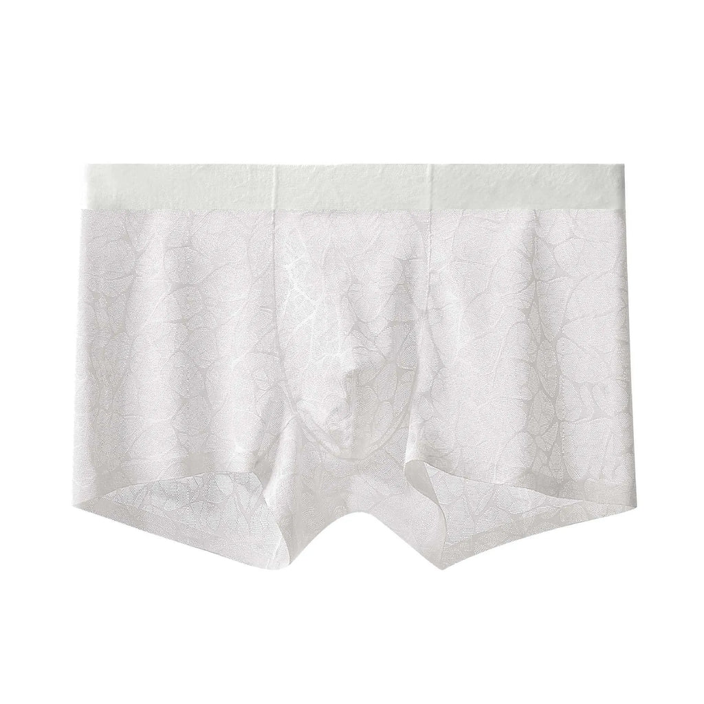 Thin lace leopard jacquard pattern men's underwear shorts in five colours