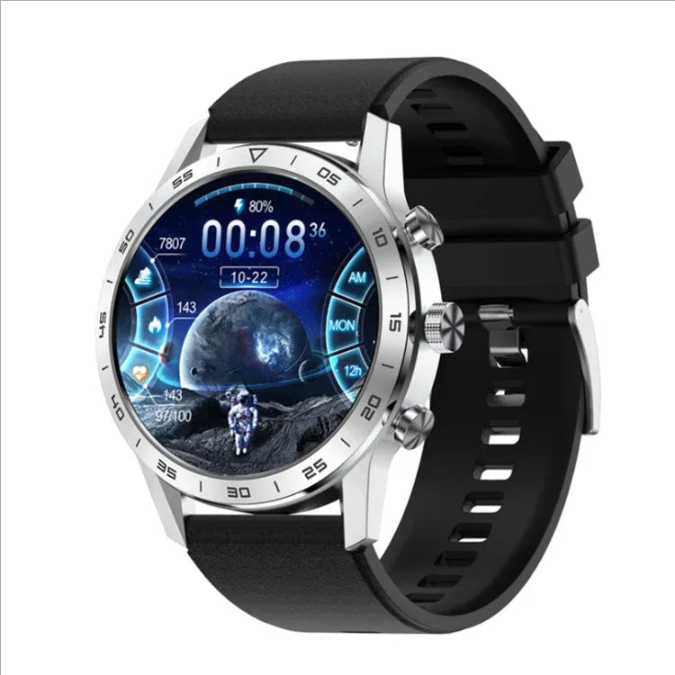 Fitness tracker smart watch with 1.39-inch IPS full screen, Bluetooth call feature, and step counter on display
