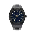 Men's stainless steel business watch with frosted case and luminous markers in silver, gold, or black