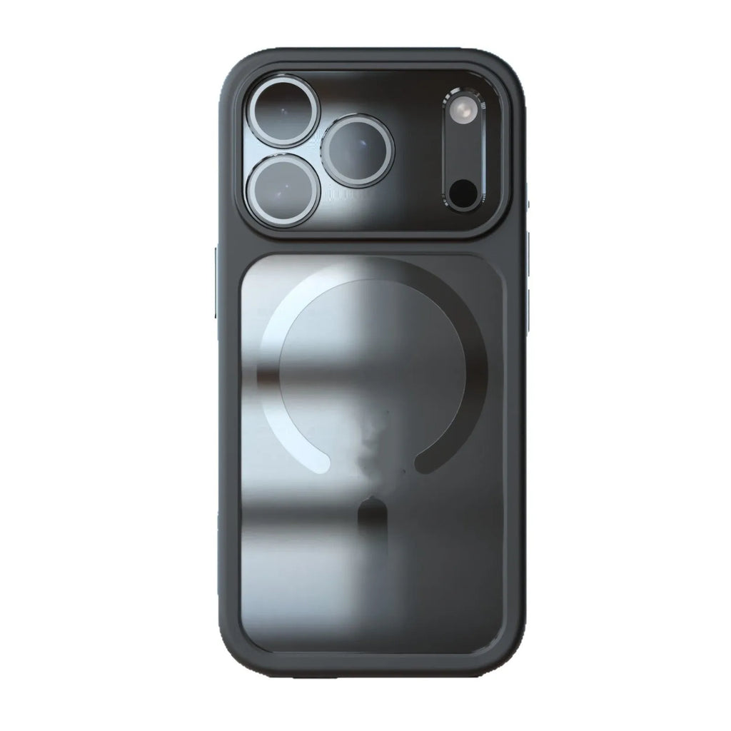 iPhone 17 Pro Max two-in-one magnetic phone case in black, dark blue, and white colours showing shockproof design