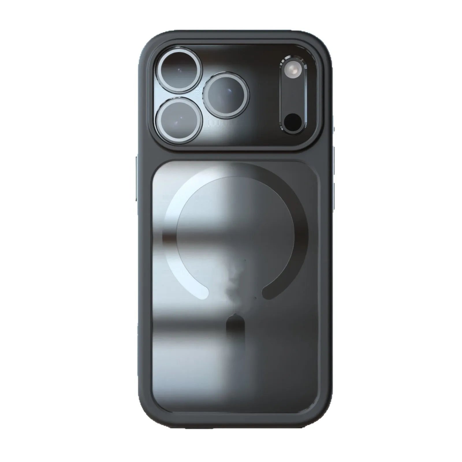 iPhone 17 Pro Max two-in-one magnetic phone case in black, dark blue, and white colours showing shockproof design