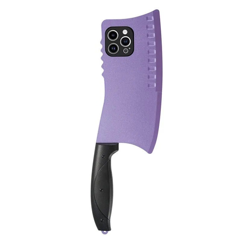 Quirky kitchen knife design phone case TPU PC all-inclusive for iPhone in black