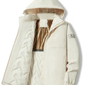 Men's temperature sensing waterproof winter jacket in extended sizes L to 6XL