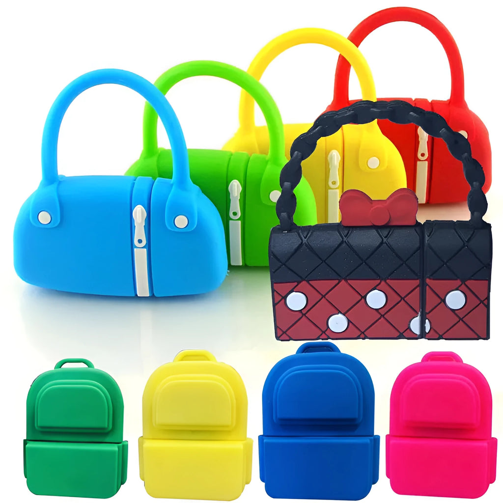 USB 2.0 flash drive mini plastic shell in backpack case style with colour options
