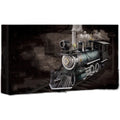 MG steam locomotive metal puzzle model in brass and stainless steel, 17x5x8cm, with colour printing