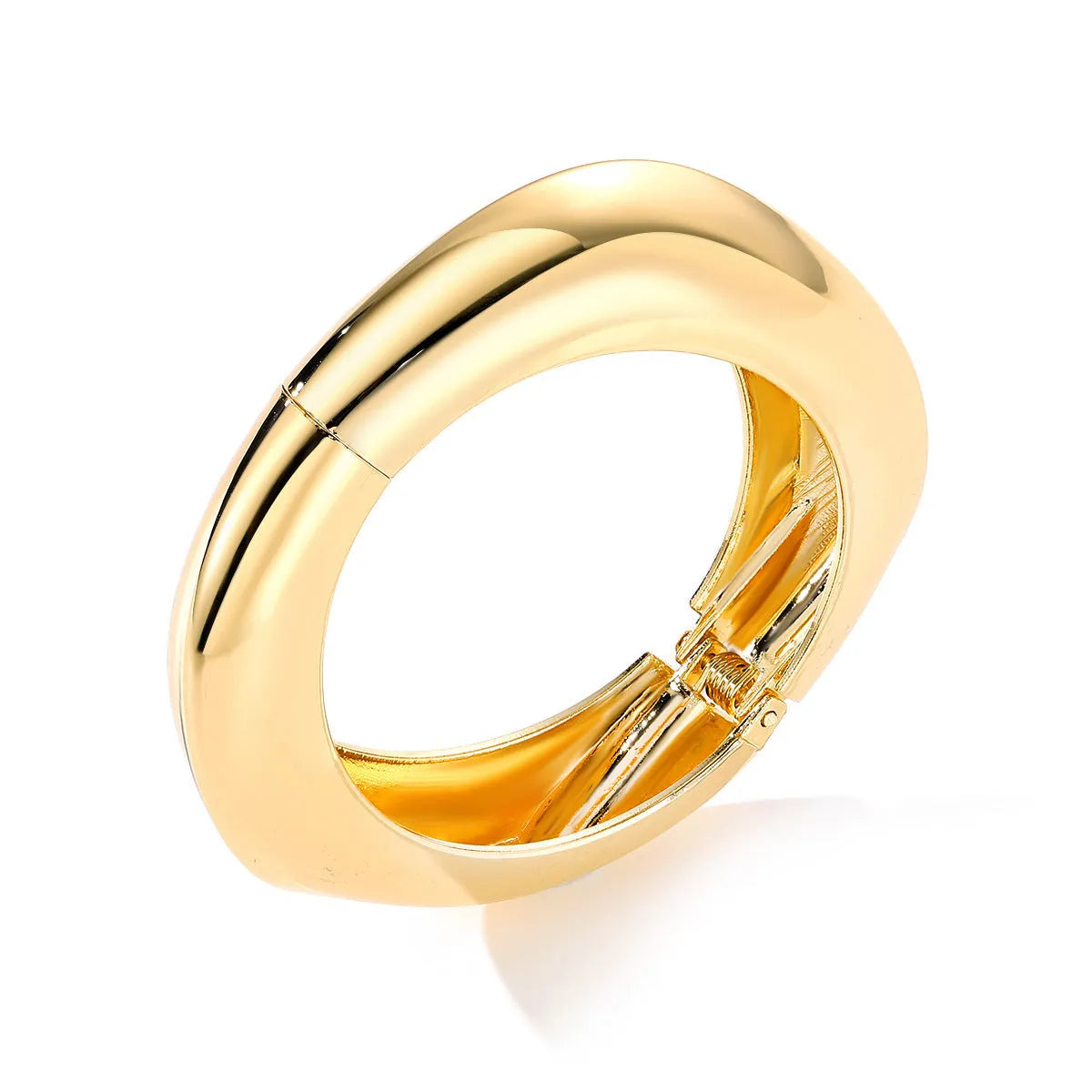 Women's exaggerated metal glossy surface bracelet alloy electroplated finish six colour options