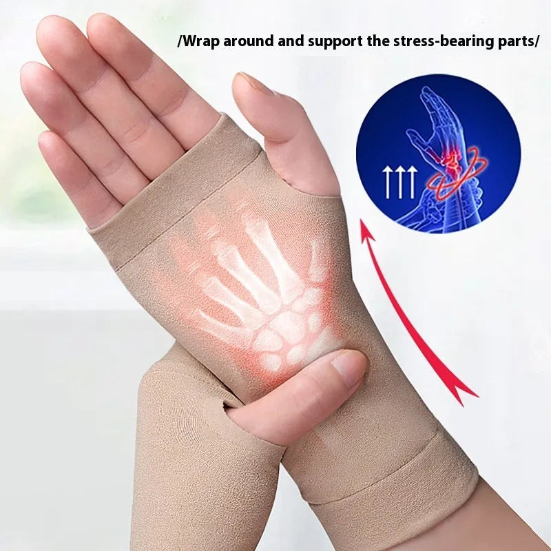 Soft wear-resistant sports fitness wristband in skin colour for wrist support during running and cycling