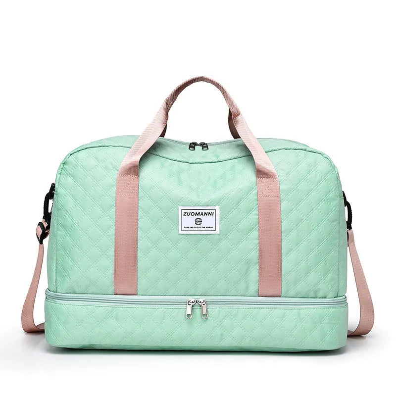 Large capacity Oxford cloth buggy travel bag in a solid colour with breathable design