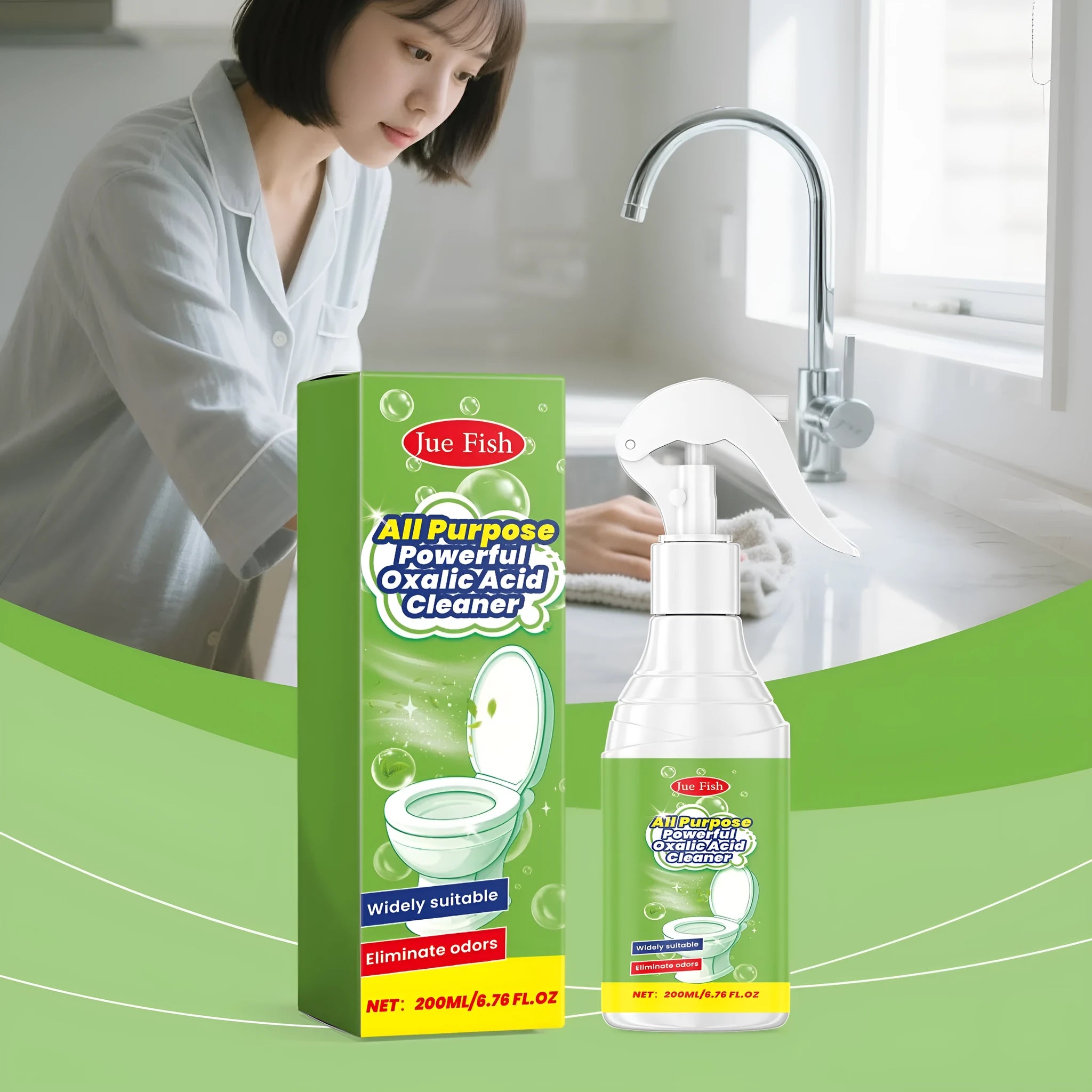 200ml multi-functional household grease cleaning spray bottle for kitchen and bathroom cleaning