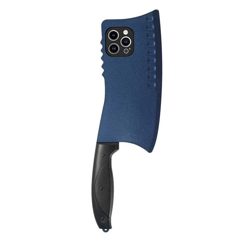 Quirky kitchen knife design phone case TPU PC all-inclusive for iPhone in black