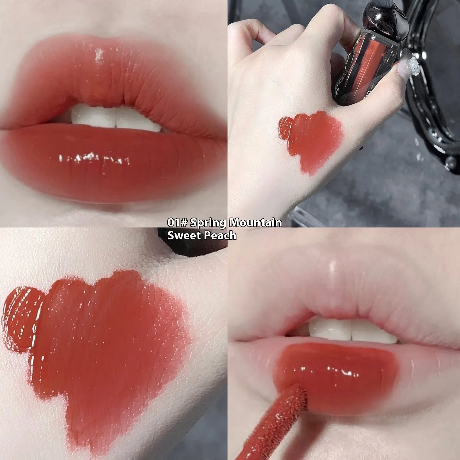 Glacier Lava Lip Lacquer in mirror makeup finish with seven colour options 01-07
