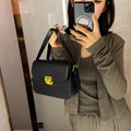 Soft PU women's small square cross-body bag in horizontal shape with underarm strap