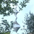 Rotating wind runner garden pendant in Silver or Colourful metal, 12.8 x 60cm Christmas outdoor decoration