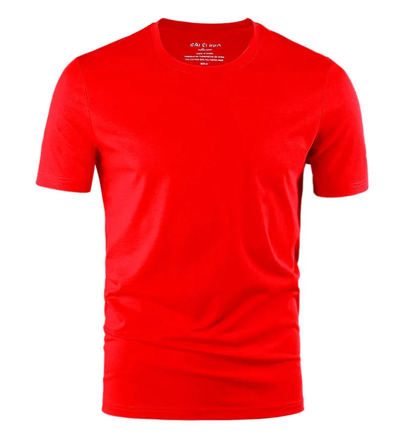 Men's solid colour ICE cotton couple's pullover shown in one of eight available colour options.