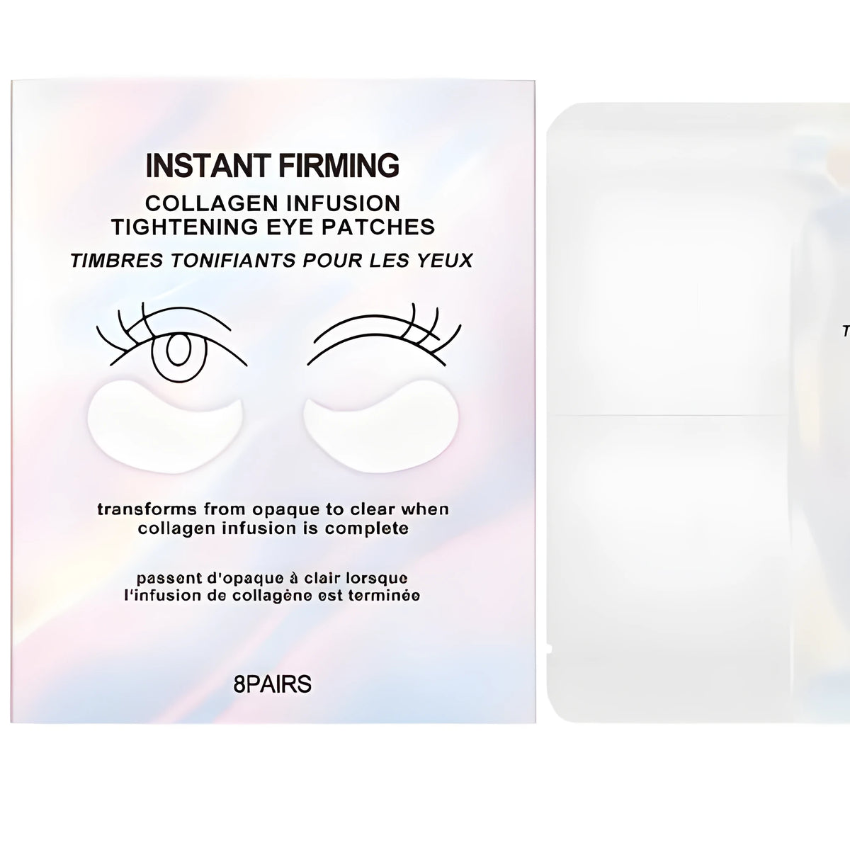 Collagen eye membrane set with 8 pairs of under-eye masks containing hyaluronic acid and coffee extract