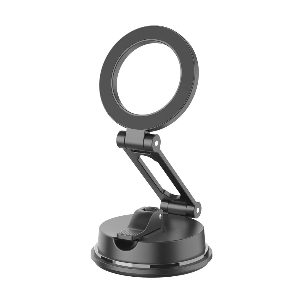 Black H154 magnetic phone holder for cars with suction cup mounting system