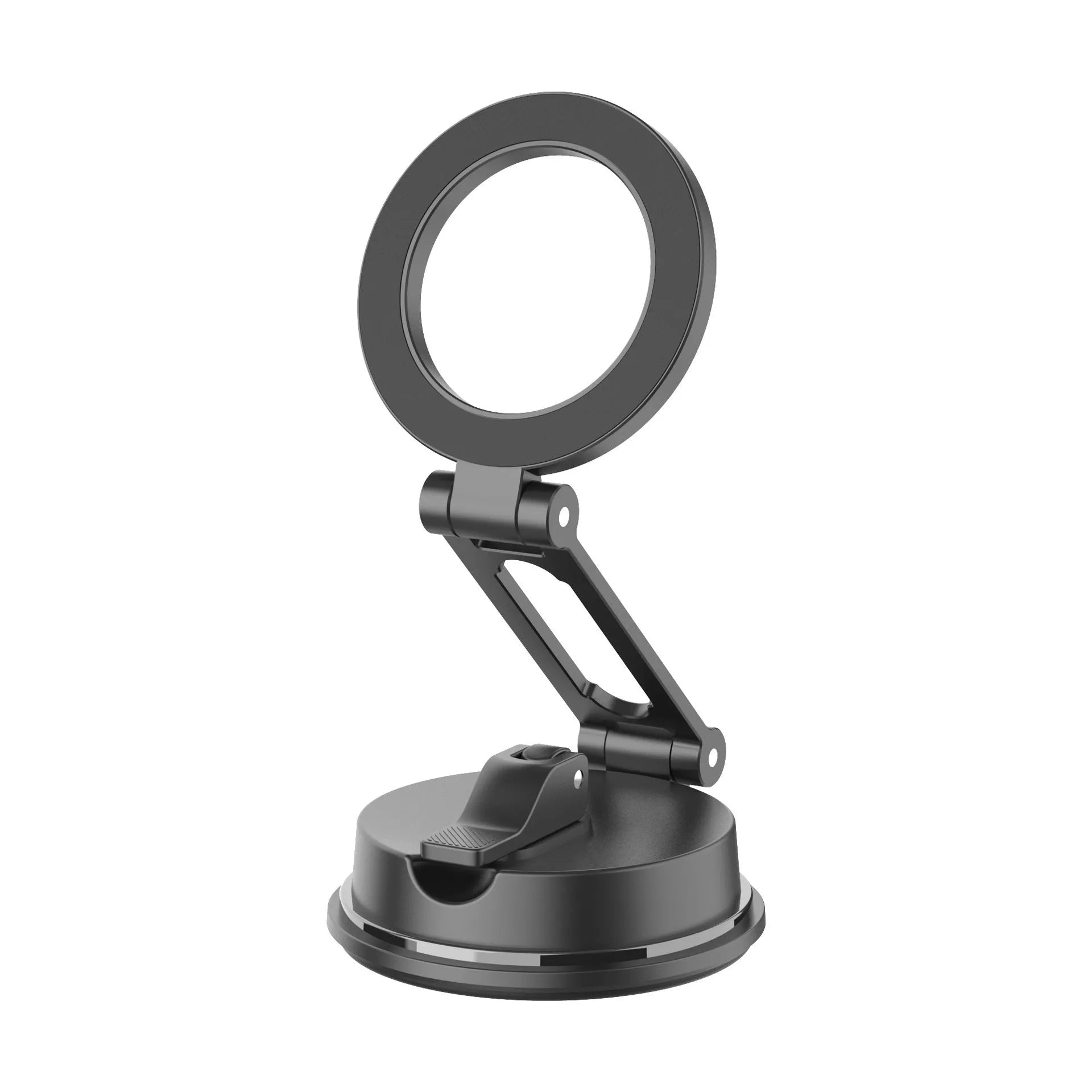 Black H154 magnetic phone holder for cars with suction cup mounting system
