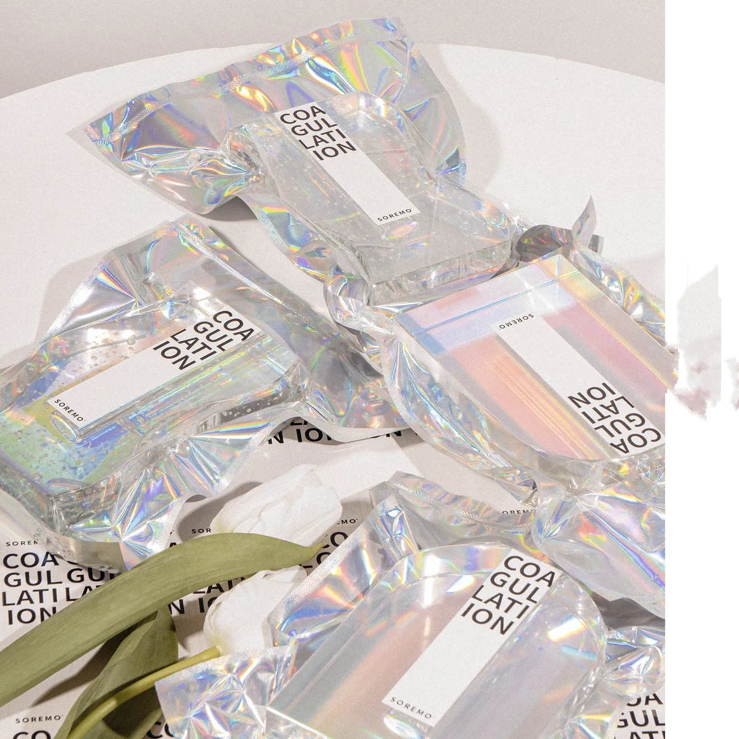 Transparent crystal vase from Solidification Series with fairy-spirit design for modern home decoration