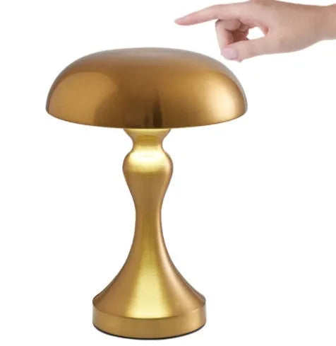 Metallic desk lamp with touch control and USB charging cable