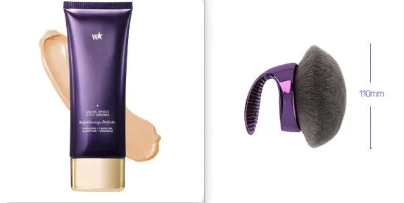 Waterproof body tattoo concealer care cream with foundation brush in packaging