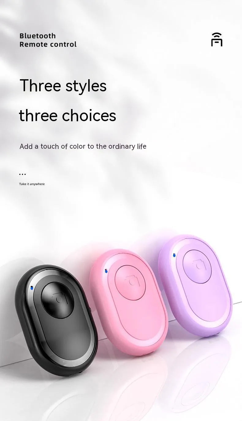 Wireless Bluetooth remote self-timer control for smartphone photography in black colour