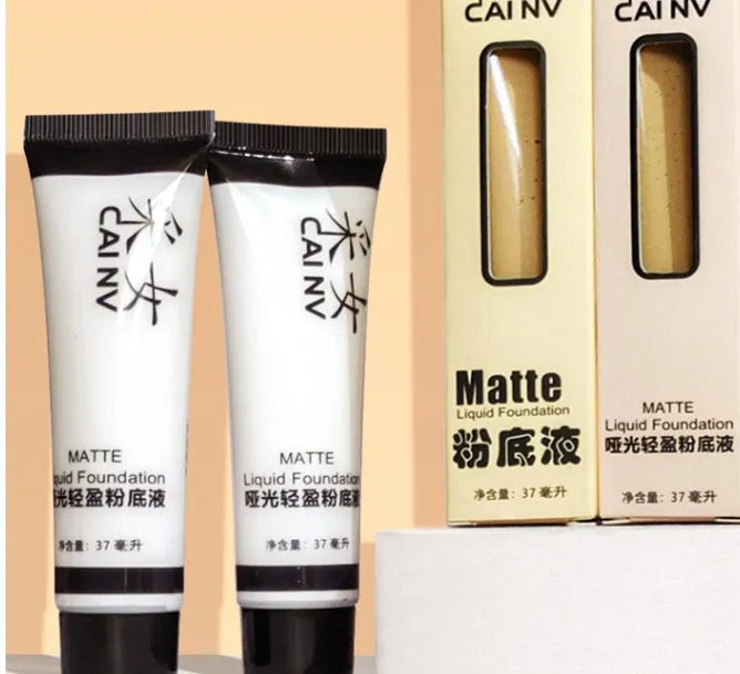 Pure white stage makeup concealer foundation cream with oil control and waterproof formula, W5 White shade.