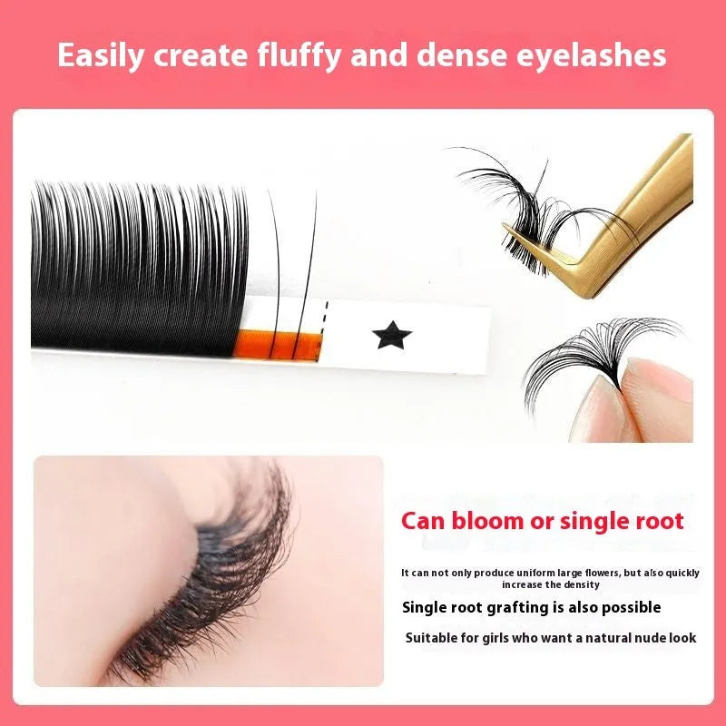 16-row dense false eyelashes in mink hair material showing length options from 8mm to 18mm