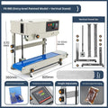 FR-900 vertical automatic continuous sealing machine for plastic Kraft foil vacuum bags, 820 x 385 x 310 mm