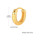 Stainless steel snake pattern stud earrings in black and gold colour options