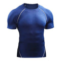 Men's quick drying short sleeve workout T-shirt in chemical fibre blend, sizes M to 4XL, multiple colours