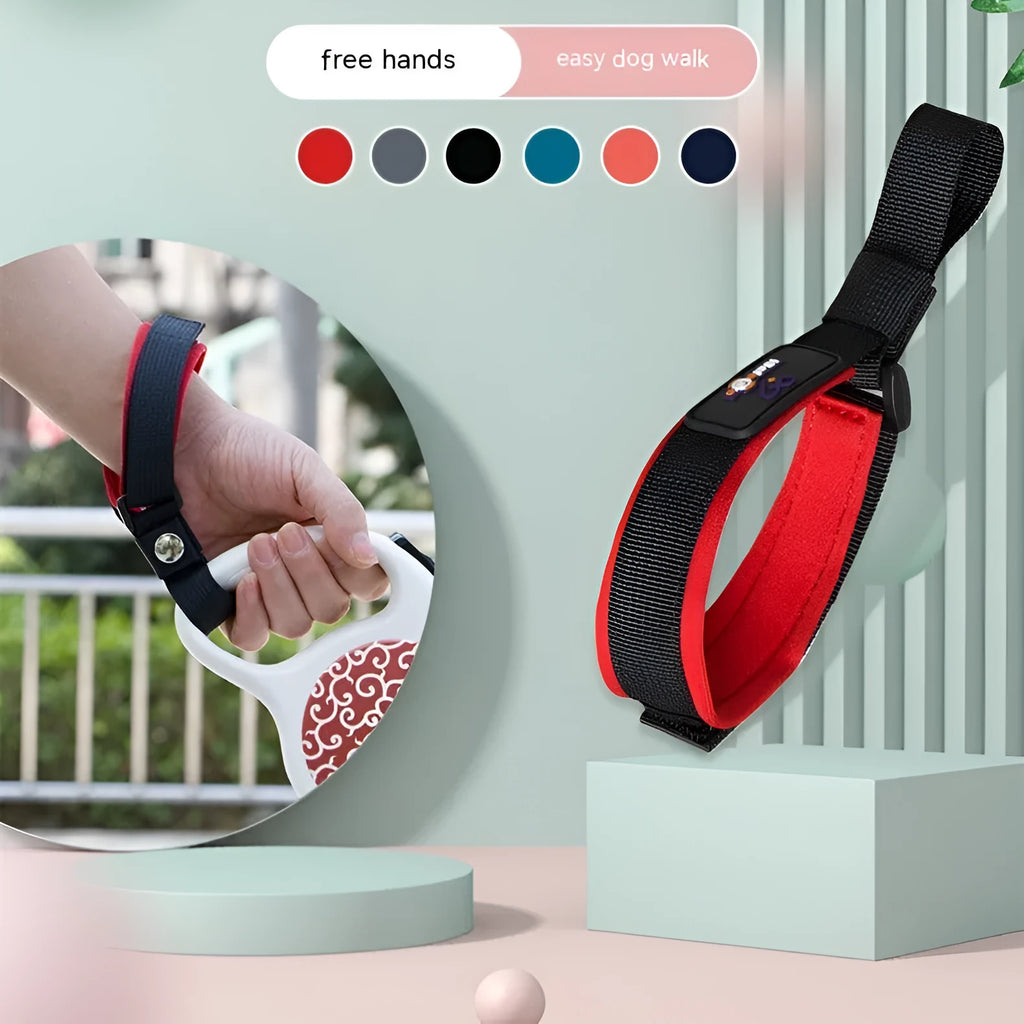 Hands-free dog leash wrist strap in nylon with 85cm specification and six colour options