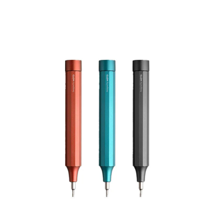 Green precision screwdriver set with 24 bits for mobile phone and computer repair disassembly.