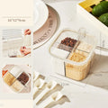 Rotating kitchen storage bucket with four-compartment spice box set in simple style
