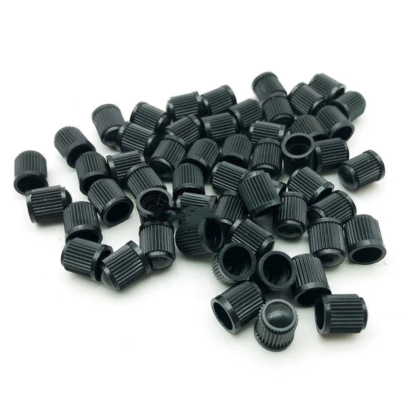 Black rubber screw-on tubeless valve with American mouth standard and ordinary core cavity for GM models, 100 or 200 pack.
