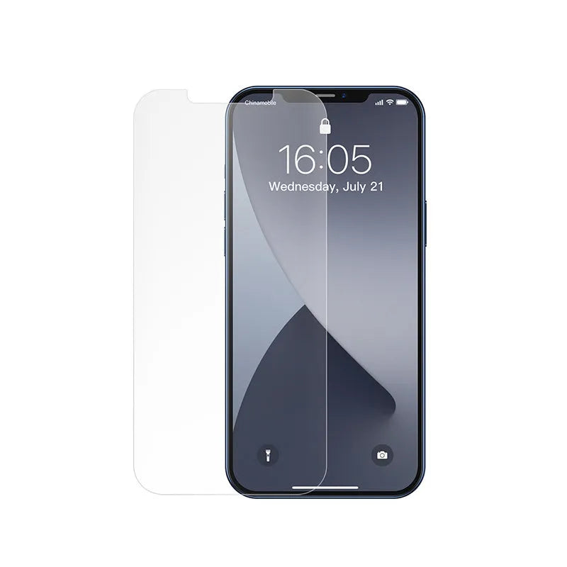 0.25mm frosted tempered glass film for iPhone 12 mini 5.4 inch, transparent, with cleaning bag and white edge liquid
