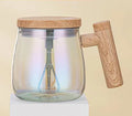 400ml self-stirring coffee mug with electric mixing function in borosilicate glass