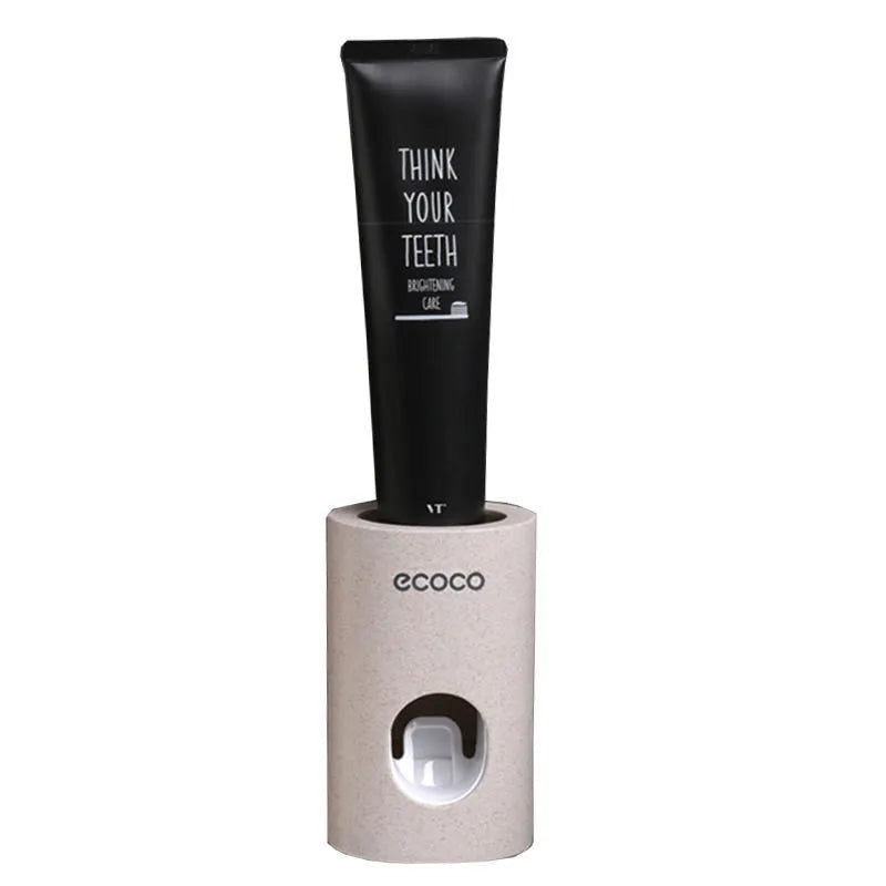 ecoco single toothpaste dispenser 2 pack wall-mounted simple modern white bathroom organiser